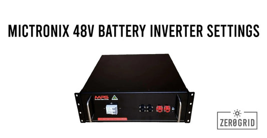 Mictronix 48V Battery Inverter Settings