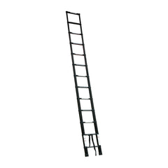 Black 3.8m Portable Telescopic Ladder With Carry Bag