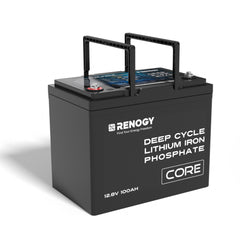 Lithium Battery | Renogy | 12V/24V/48V 100Ah Core Series Deep Cycle Lithium Iron Phosphate Battery