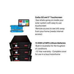 Cerbo GX with 5” touchscreen for system monitoring