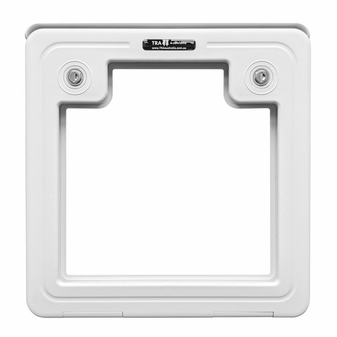 White Caravan Access Service Door