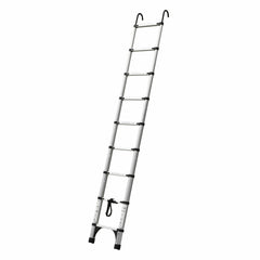 2.6m Portable Telescopic Ladder With Hooks And Carry Bag