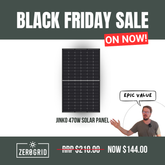 Jinko 470 Watt TIGER NEO Dual Glass N-Type Black Solar Panel