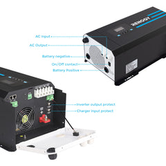 Inverter/Charger | Renogy | 3000W 12V Pure Sine Wave Inverter Charger w/ LCD