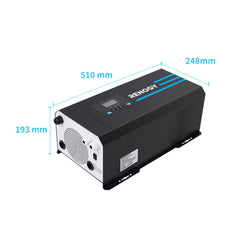 Renogy 2000W 12V Pure Sine Wave Inverter Charger w/ LCD