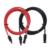 Solar Panel Accessories | Renogy | Solar Extension Cables With PV Connectors One Pair Red+Black