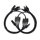 Solar Panel Accessories | Renogy | 4 to 1 Solar Branch Connectors MMMMF+FFFFM Pair
