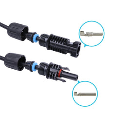 Solar Panel Accessories | Renogy |  Solar Extension Cables With PV Connectors One Pair Red+Black