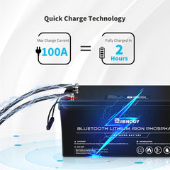 Lithium Battery | Renogy | 12V 200Ah Lithium Iron Phosphate Battery w/ Bluetooth