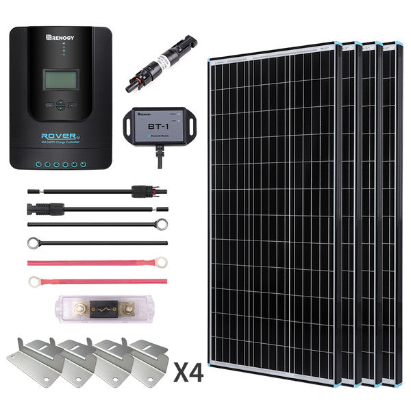 DIY Kit | Renogy | 400 Watts 12/24 Volt Solar Panel Premium Kit with 40A Rover Li MPPT