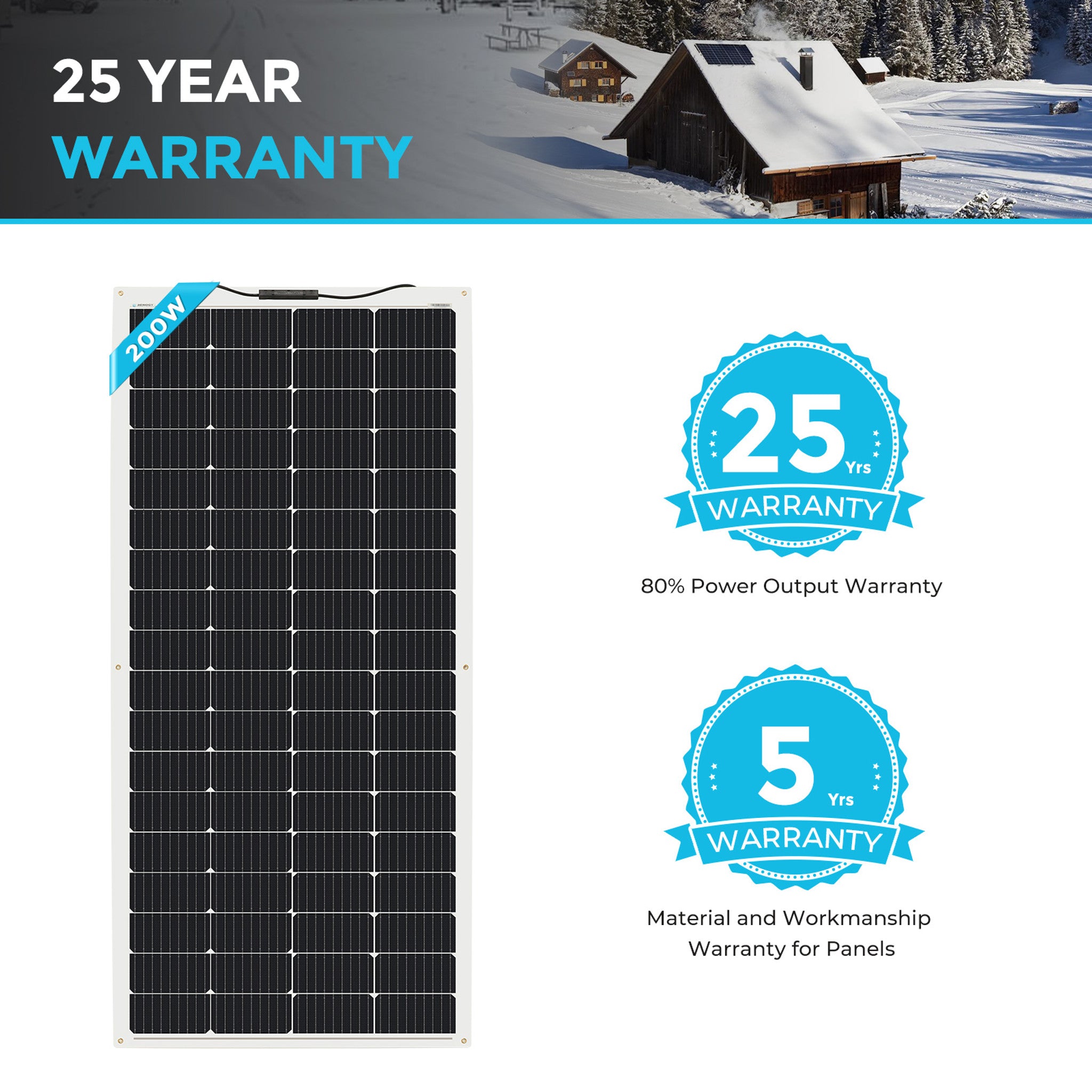 Solar Array 200w Renogy 200 Watt 12 Volt Flexible and Lightweight Monocrystalline Solar ...