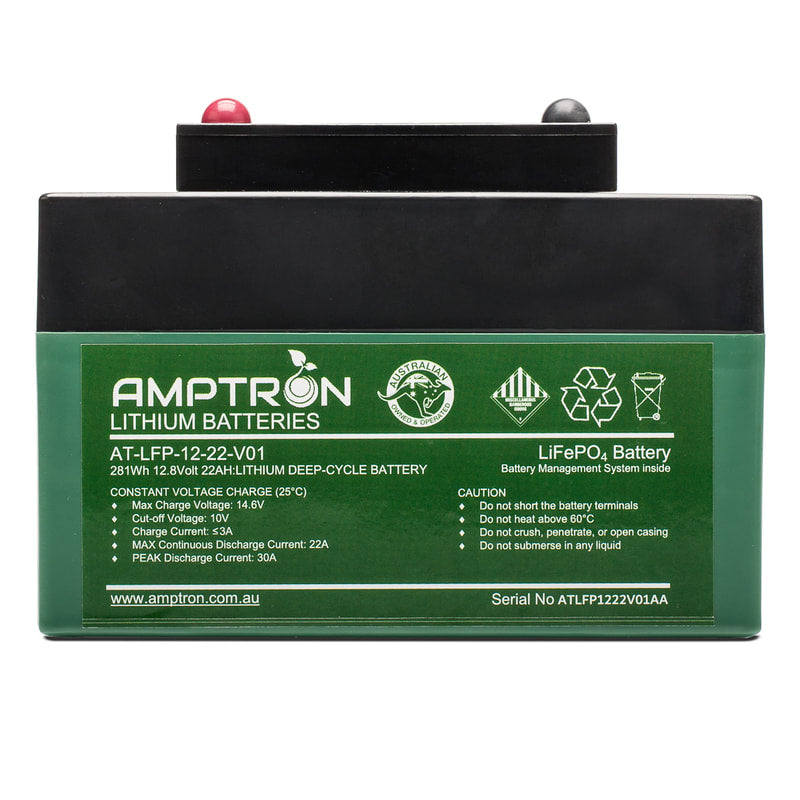 12V 22Ah LiFePO4 Battery and Charger Combo Kit