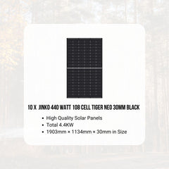 Solar Kit | 10 x Jinko 440W TIGER NEO and Victron SmartSolar MPPT RS 450/100