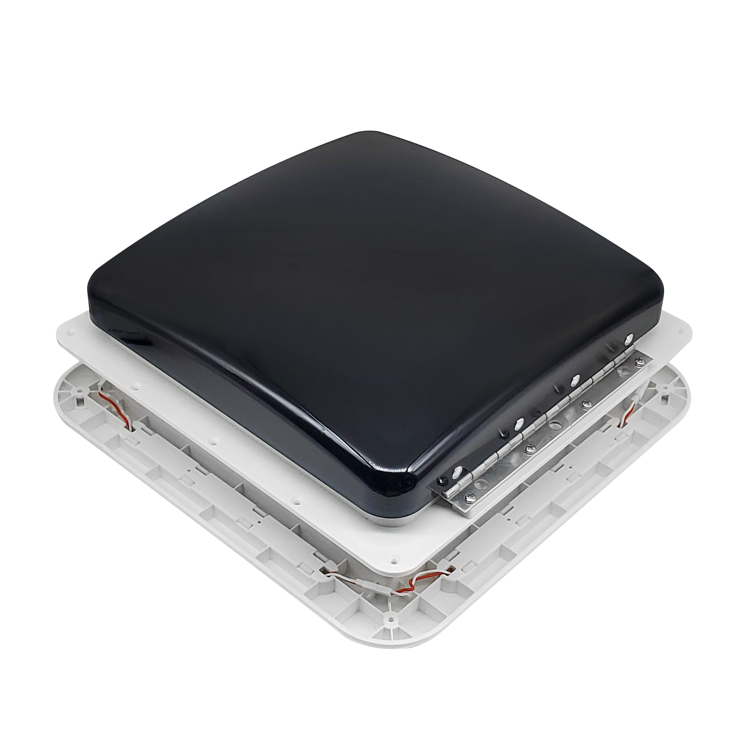 12V Shower Roof Vent With LED Lights And Tinted Lid Suits Roof Thickness 50-80mm