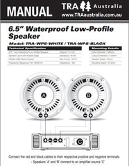 Black 6.5inch Waterproof 120 Watt Low-Profile Speaker (Pair)