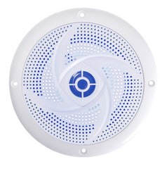 White LED 6.5inch Waterproof 120 Watt Low-Profile Speaker (Pair)
