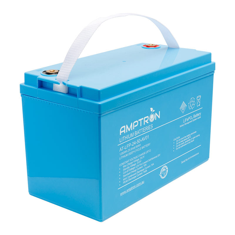 24V 50Ah / 70A Continuous Discharge LiFePO4 Battery
