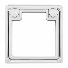 White Caravan Access Service Door