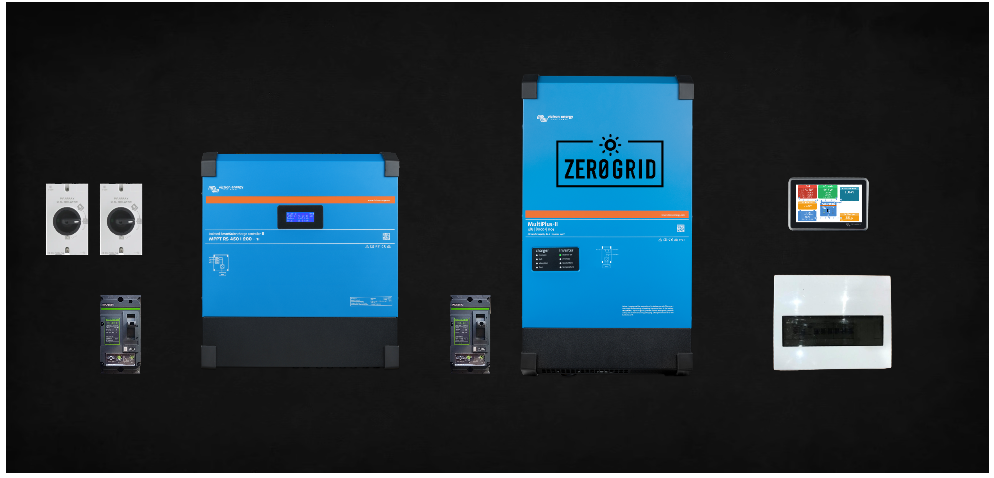 Pre Wired Off Grid Kit| Victron | Small-Medium House (48V 8KVA Multiplus, DC Coupled 13.2KW Solar and Pylontech Batteries)
