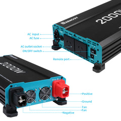 Inverter | Renogy | 2000W 12V to 230V Pure Sine Wave Inverter (with UPS Function)