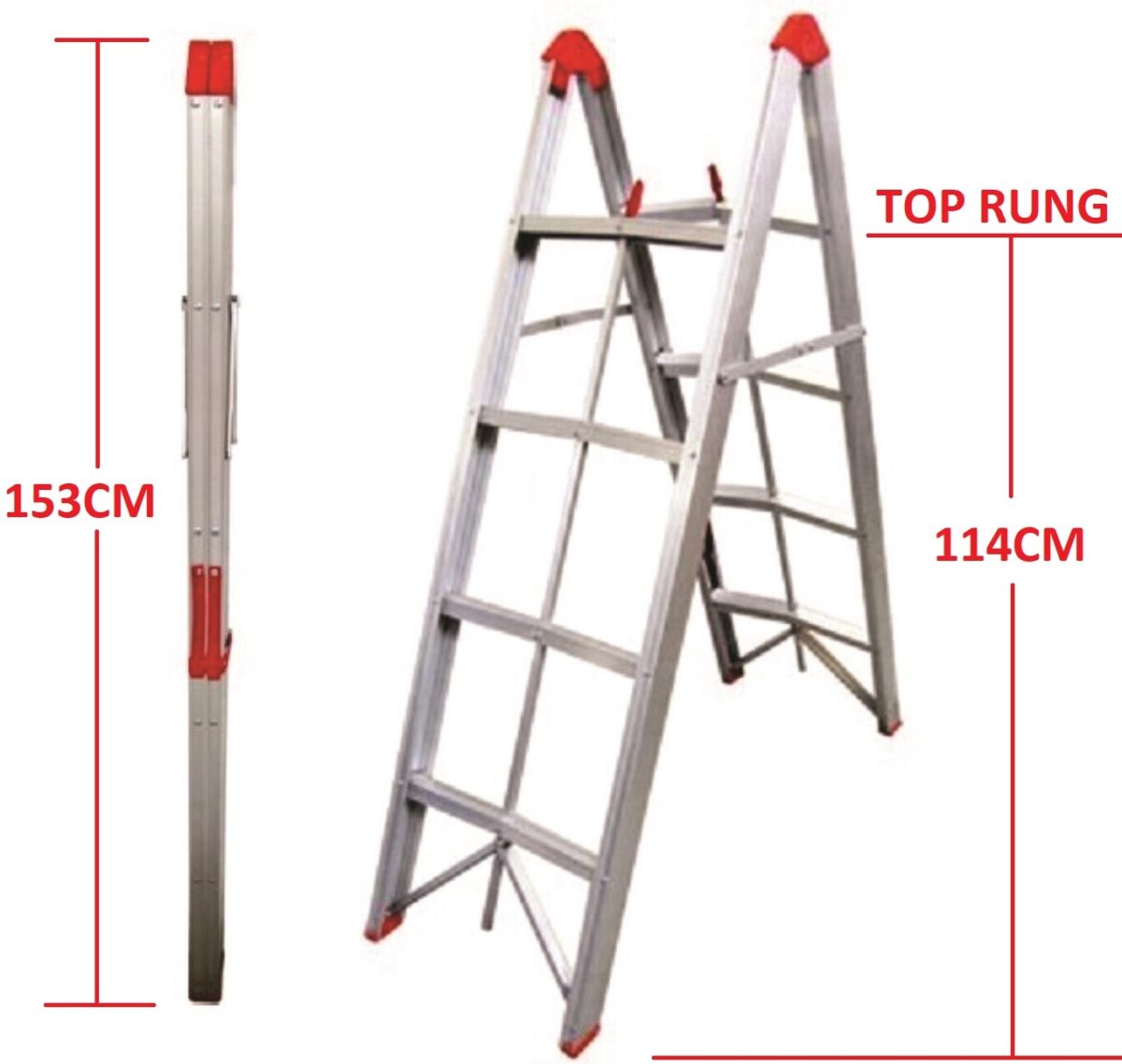 Packable Ladder 4-Step Aluminium Collapsible Box Stick Ladder With Carry Bag – Zero Grid AU