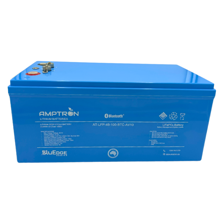 BluEdge 48V 100Ah / 100A Continuous Discharge LiFePO4 Battery with Bluetooth + RS485 + CAN bus