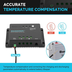 Solar Controller | Renogy | Wanderer Li 30A PWM Solar Charge Controller